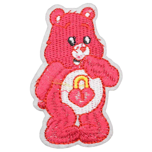Secret Bear 'Heart-Shaped Padlock | Shy' Embroidered Patch