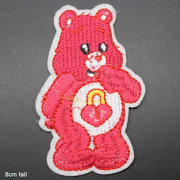 Secret Bear 'Heart-Shaped Padlock | Shy' Embroidered Patch