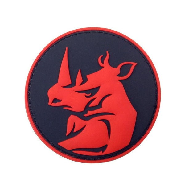 Rhinoceros 'Snob' PVC Rubber Velcro Patch