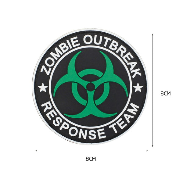 'Zombie Outbreak | Response Team | 1.0' PVC Rubber Velcro Patch