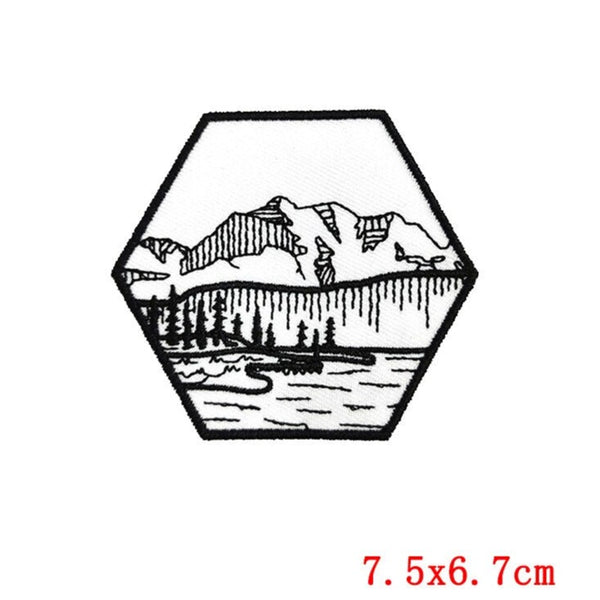 Mountain And Lake Embroidered Patch