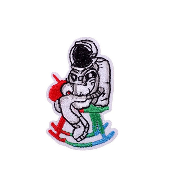 Astronaut 'Rocking Horse Toy' Embroidered Patch