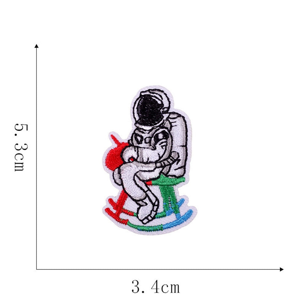 Astronaut 'Rocking Horse Toy' Embroidered Patch