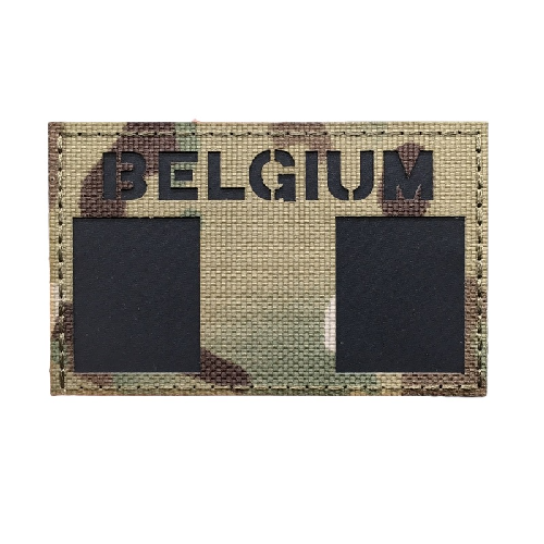 Military Tactical 'Belgium Flag | Reflective' Embroidered Velcro Patch