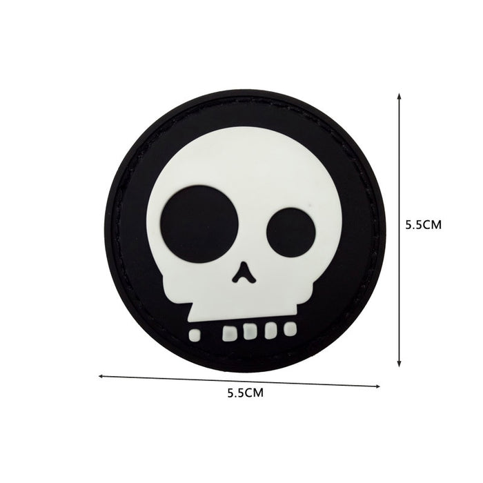 Skull 'Death Skull' PVC Rubber Velcro Patch