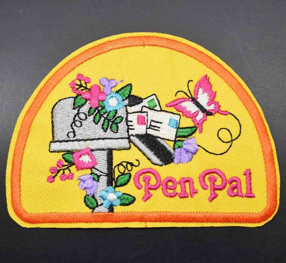 Cute 'Pen Pal | Floral Mailbox' Embroidered Patch