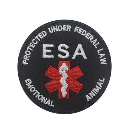 ESA 'Emotional Animal | Star Of Life Logo' Embroidered Velcro Patch