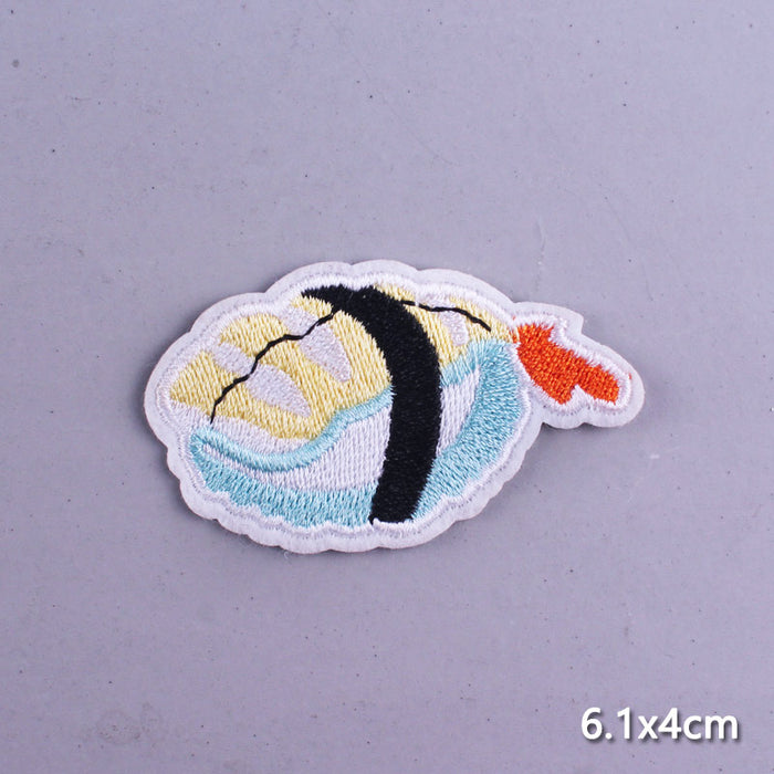 Japanese Food 'Sushi Shrimp Nori' Embroidered Patch