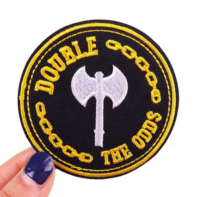 Double The Odds 'Battle Axe' Embroidered Patch