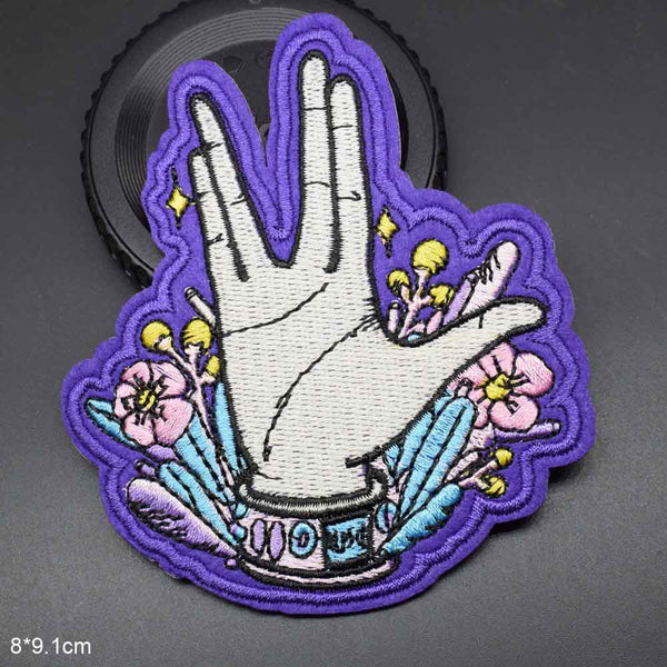 Star Trek 'Vulcan Hand Salute | Floral' Embroidered Patch