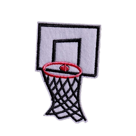 Basketball Ring Embroidered Patch