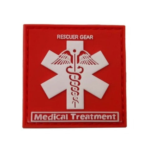 Star Of Life 'Rescuer Gear | Medical Treatment' PVC Rubber Velcro Patch