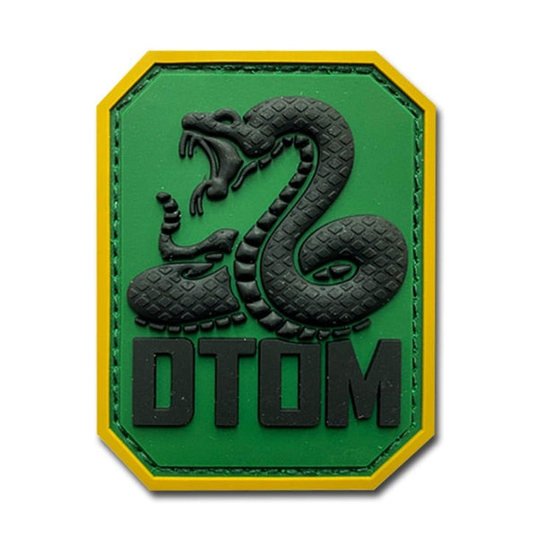 DTOM 'Angry Snake | Don't Tread On Me | 2.0' PVC Rubber Velcro Patch