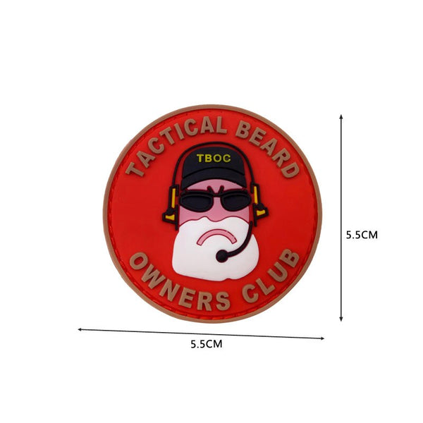 Military Tactical 'Tactical Beard Owners Club | Logo' PVC Rubber Velcro Patch