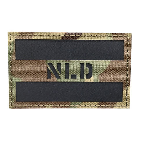 Military Tactical 'NLD | Netherlands Flag | Reflective' Embroidered Velcro Patch