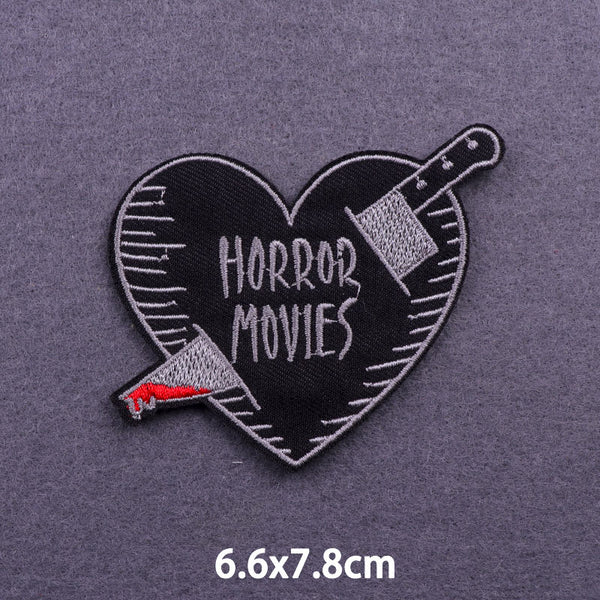 'Horror Movies | Stabbed Heart | 2.0' Embroidered Patch