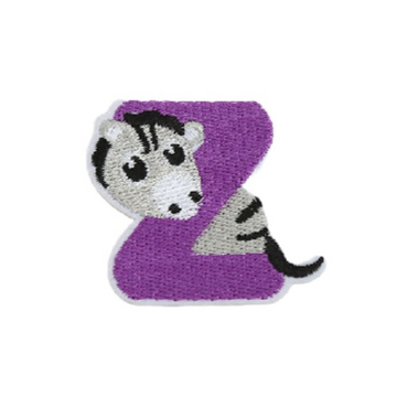 Cute Animal 'Letter Z | Zebra' Embroidered Patch