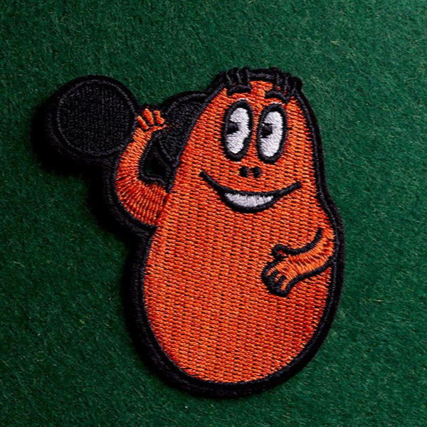 Barbapapa 'Barbabravo | Lifting Dumbbell' Embroidered Patch