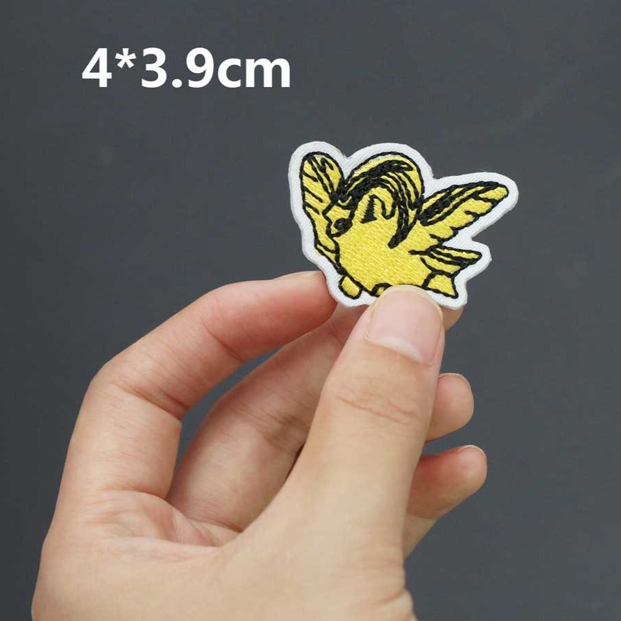 Cute 'Yellow Bird | Flying' Embroidered Patch