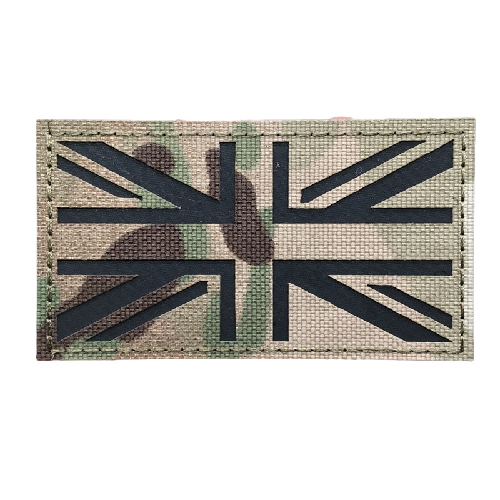 Military Tactical 'Great Britain Flag | Reflective' Embroidered Velcro Patch