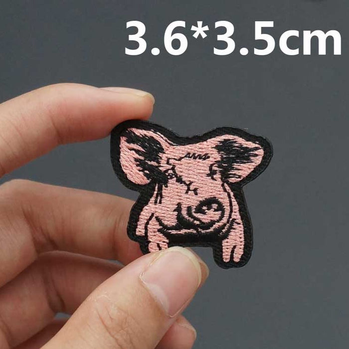 Cute 'Mini Pig' Embroidered Patch
