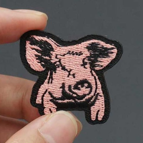 Cute 'Mini Pig' Embroidered Patch