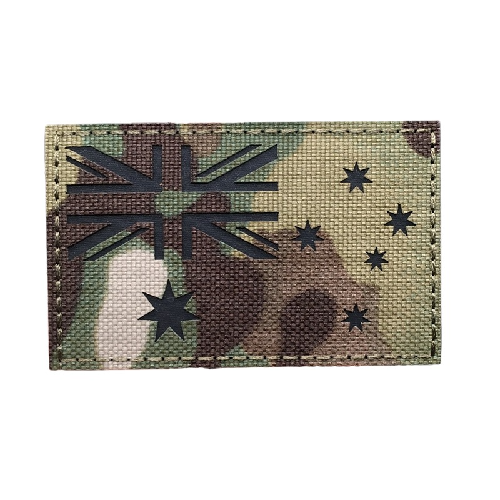 Military Tactical 'Australia Flag | Reflective' Embroidered Velcro Patch