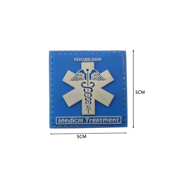 Star Of Life 'Rescuer Gear | Medical Treatment' PVC Rubber Velcro Patch