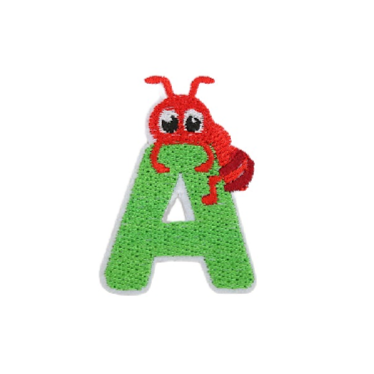Cute Animal 'Letter A | Ant' Embroidered Patch