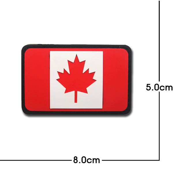 Canada Flag '1.0' PVC Rubber Velcro Patch