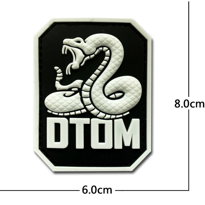 DTOM 'Angry Snake | Don't Tread On Me | 1.0' PVC Rubber Velcro Patch