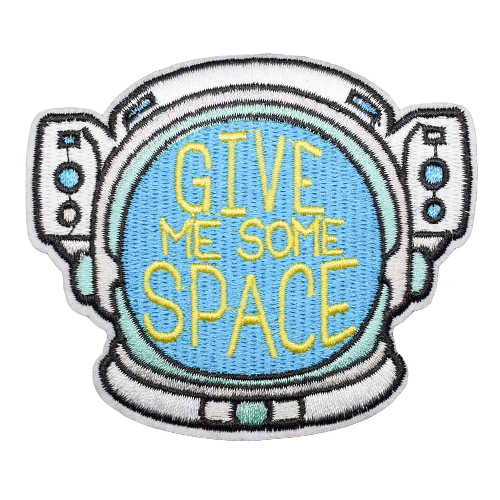 Astronaut 'Give Me Some Space | Helmet' Embroidered Patch