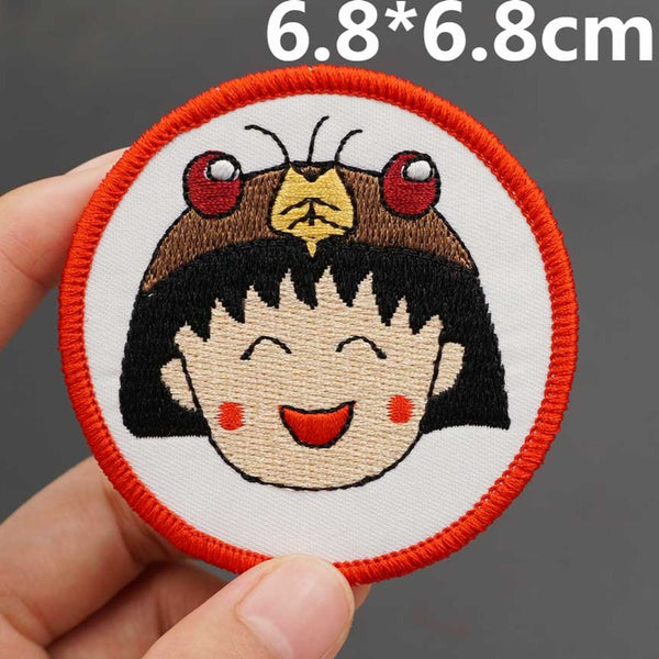 Chibi Maruko-chan 'Momoko Sakura | Happy | Round' Embroidered Patch