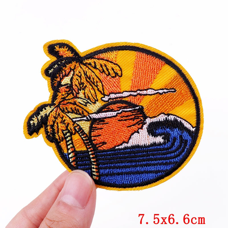 Painting 'Sunset | Waves | 1.0' Embroidered Patch