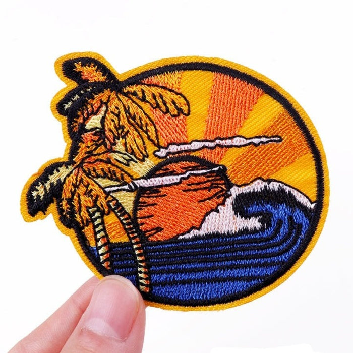 Painting 'Sunset | Waves | 1.0' Embroidered Patch