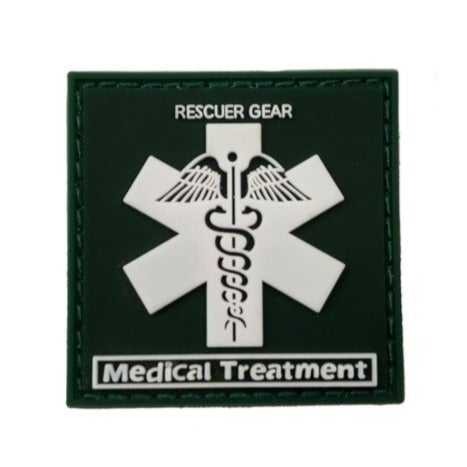 Star Of Life 'Rescuer Gear | Medical Treatment' PVC Rubber Velcro Patch