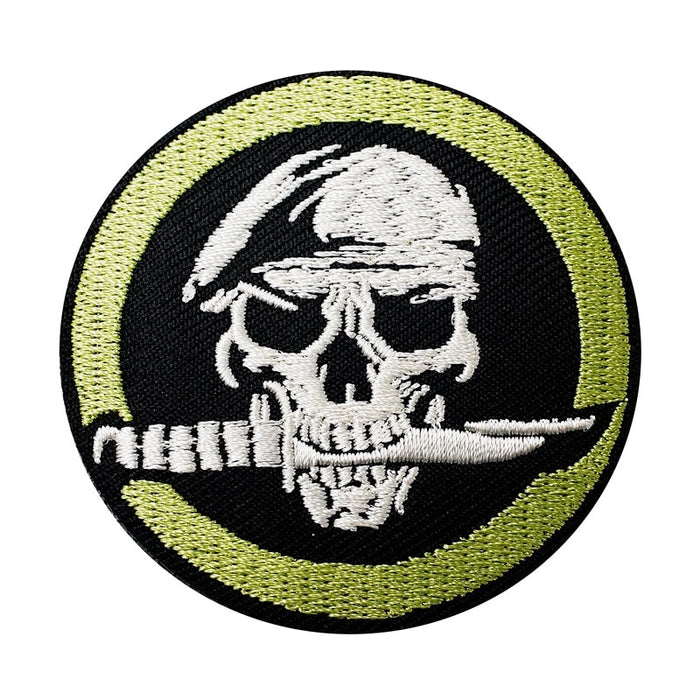 Pirate Skull 'Knife In Mouth' Embroidered Patch