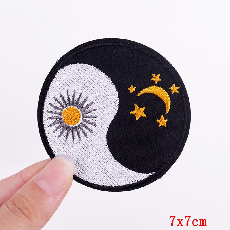 Yin Yang 'Night And Day' Embroidered Patch