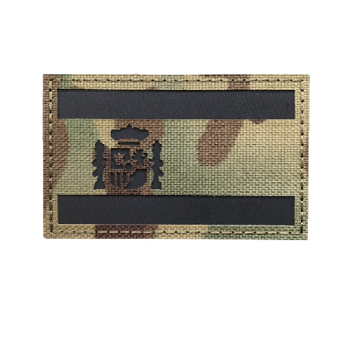 Military Tactical 'Spain Flag | Reflective' Embroidered Velcro Patch