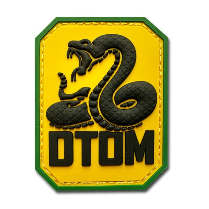 DTOM 'Angry Snake | Don't Tread On Me | 4.0' PVC Rubber Velcro Patch