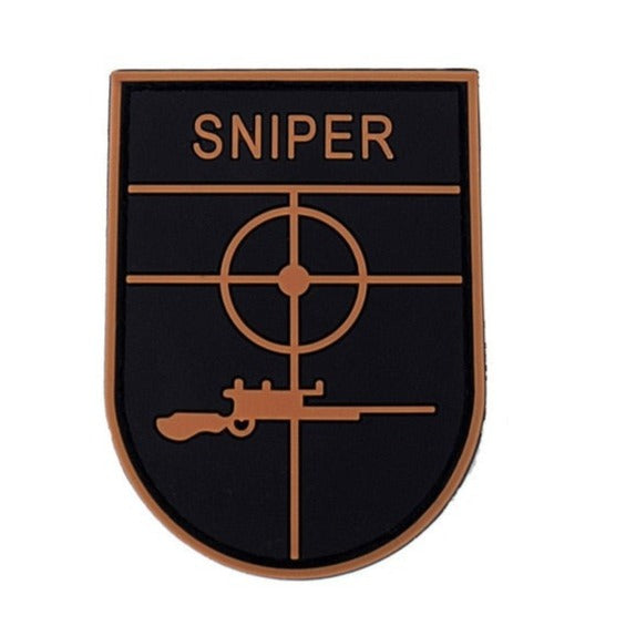 Military Tactical 'Sniper | Crosshair Target And Gun' PVC Rubber Velcro Patch
