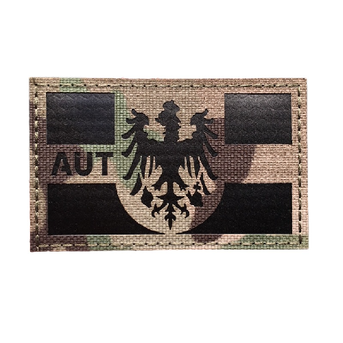 Military Tactical 'AUT | Austria Flag | Reflective' Embroidered Velcro Patch