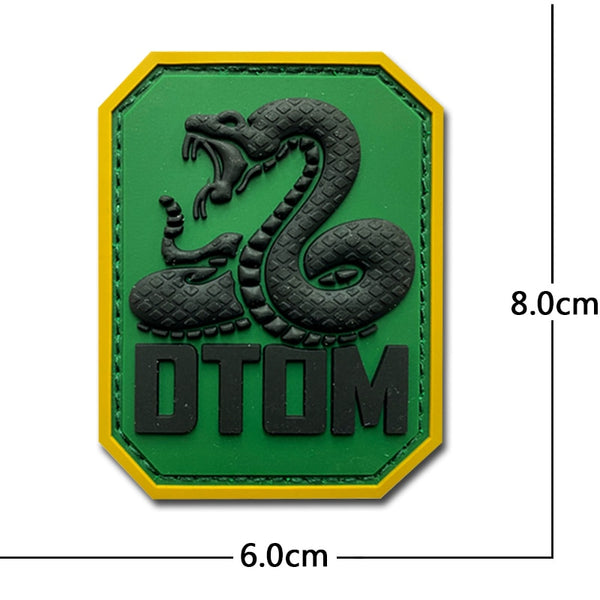 DTOM 'Angry Snake | Don't Tread On Me | 2.0' PVC Rubber Velcro Patch