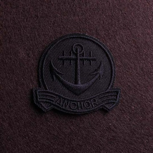 Military Tactical 'Anchor | Black' Embroidered Patch