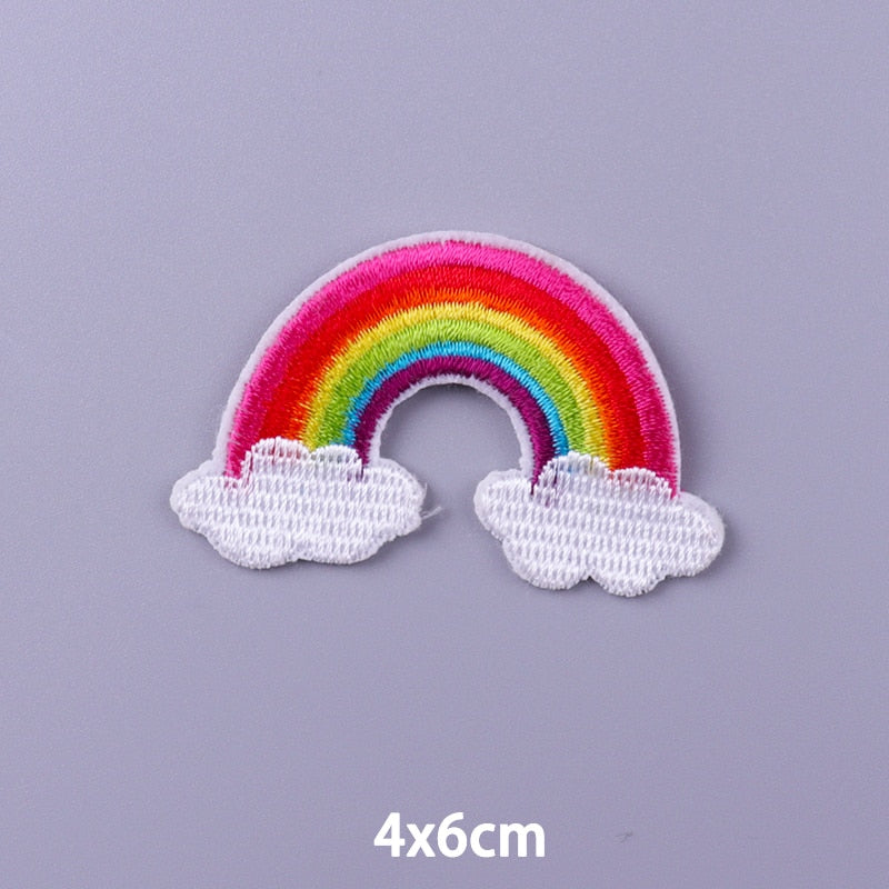 Cute Rainbow In The Clouds '3.0' Embroidered Patch