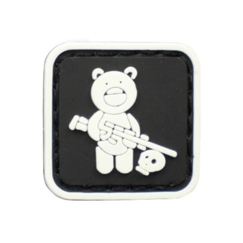 Cool 'Tactical Bear And Skull | Mini' PVC Rubber Velcro Patch