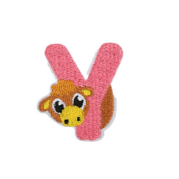 Cute Animal 'Letter Y | Yak' Embroidered Patch