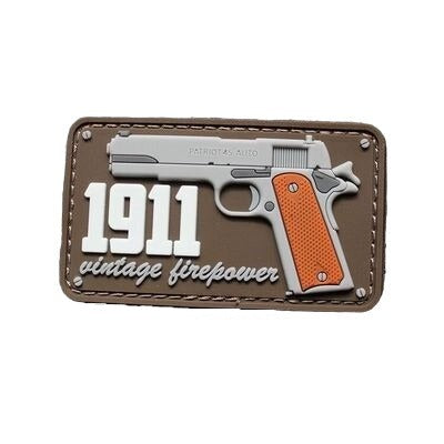 Military Tactical 'Gun | 1911 Vintage Firepower' PVC Rubber Velcro Patch