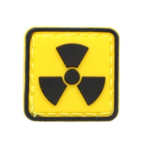 Cool 'Radioactive Logo | Mini' PVC Rubber Velcro Patch