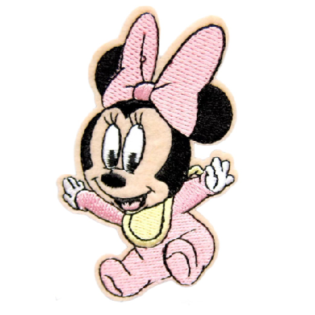 Mickey Mouse 'Baby Minnie | Jumping' Embroidered Patch